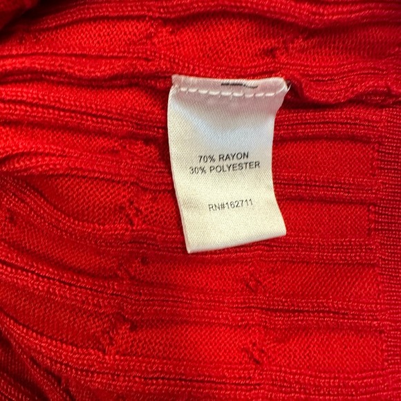 99 Jane Street Woman's Cable Knit Pullover Sweater Red Size XL - Picture 6 of 7